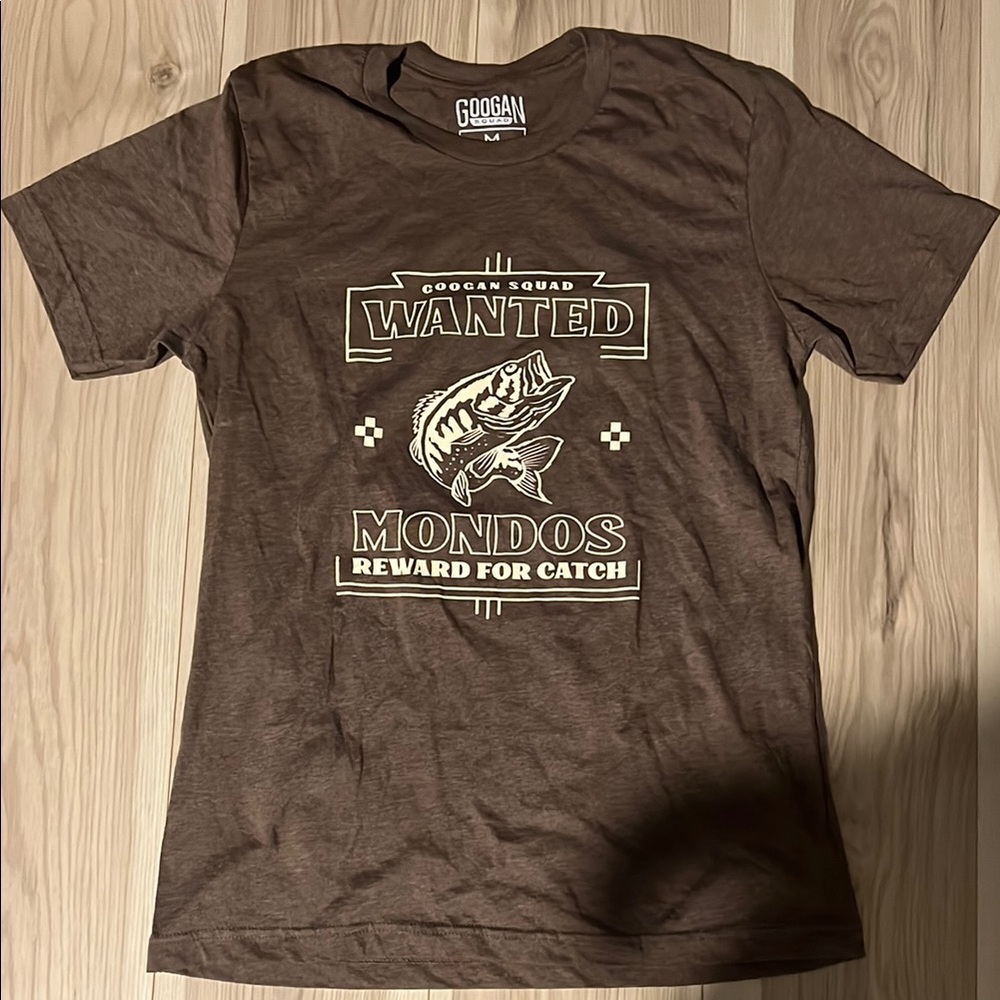 Brown Googan Squad Fishing Graphic T-Shirt